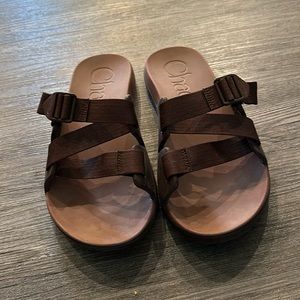 Chaco lowdown slide brown